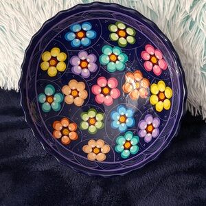 Floral Patterned Decorative Plate
